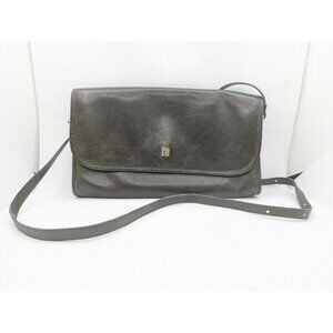 Pierre Balmain France Vintage Bag shoulder Green Dark Leather?  10.3" x 6.5"